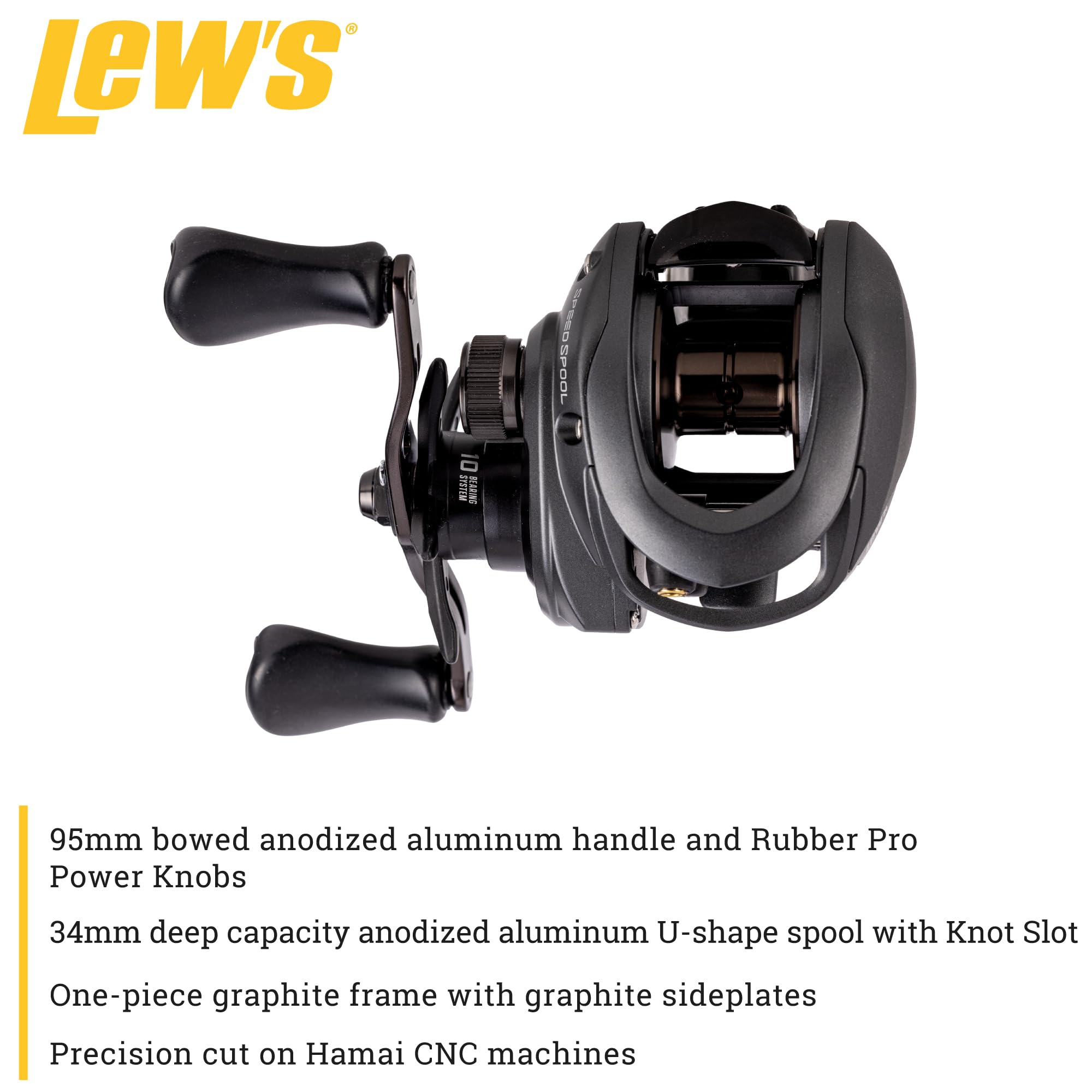 Amazon.com : Lew's Speed Spool Baitcast Fishing Reel, 9+1 Bearings